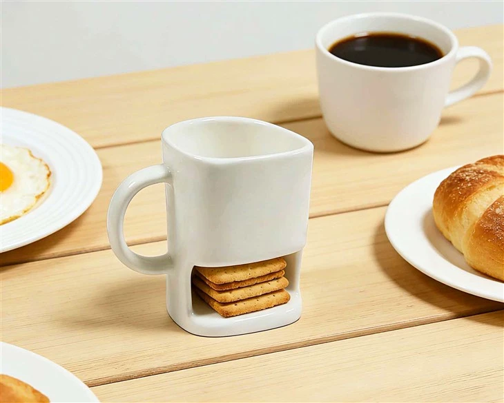 Ceramic Mug With Cookie Holder manufacturers